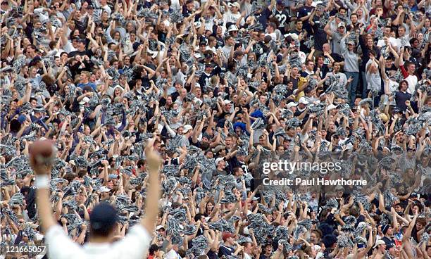 Penn State fans cheer a first half touchdown against Ohio State at Beaver Stadium, University Park, Pennsylvaina, November 1, 2003.