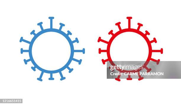 coronavirus - blau stock illustrations