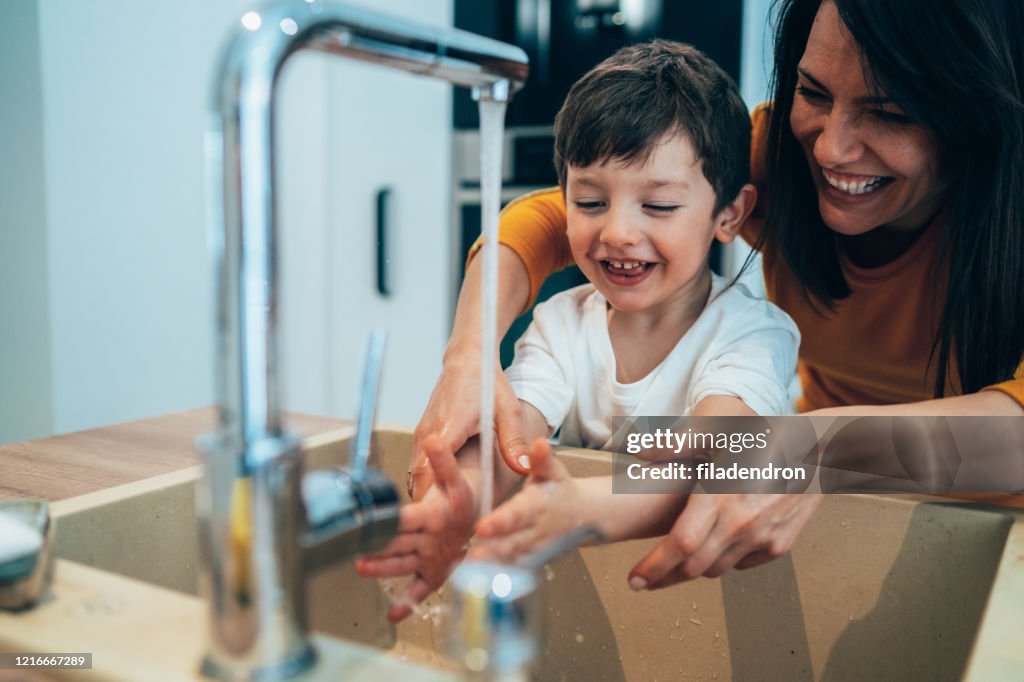 Washing hands