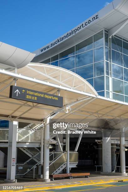 The Auckland International Airport operates under the level four lockdown on April 04, 2020 in Auckland, New Zealand. Air New Zealand is operating a...