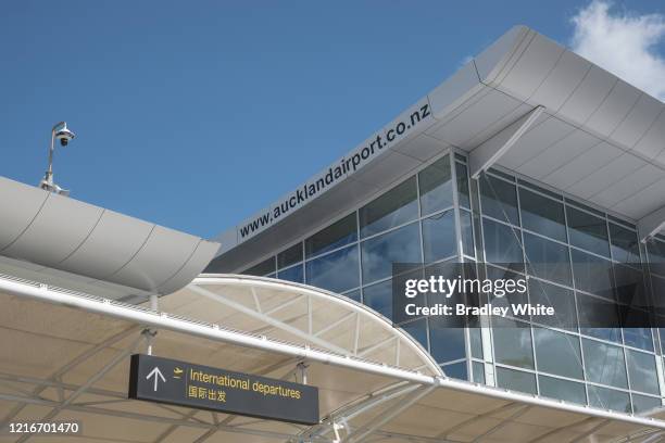 The Auckland International Airport operates under the level four lockdown on April 04, 2020 in Auckland, New Zealand. Air New Zealand is operating a...