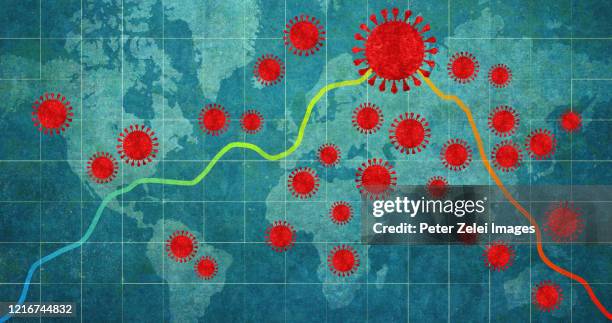 coronavirus covid-19 economic impact - epidemic map stock pictures, royalty-free photos & images