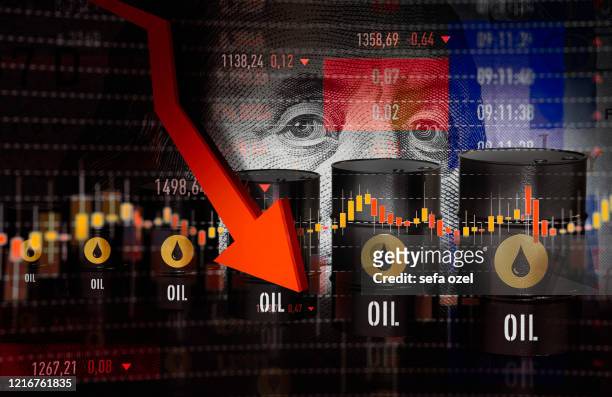 oil prices moving down - crude oil stock pictures, royalty-free photos & images