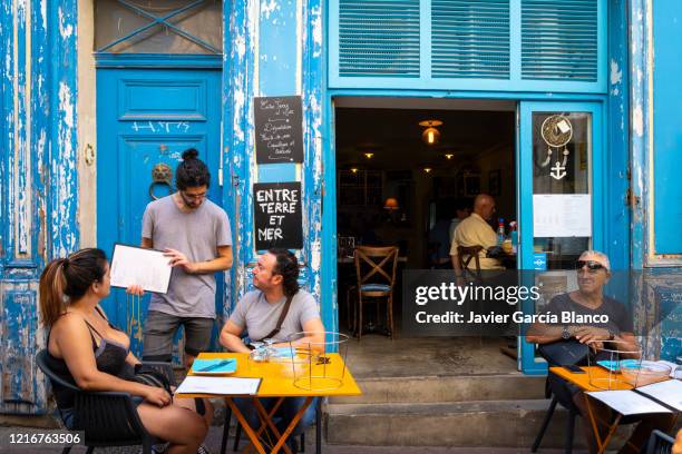 bistro at le panier in marseille - marseille people stock pictures, royalty-free photos & images