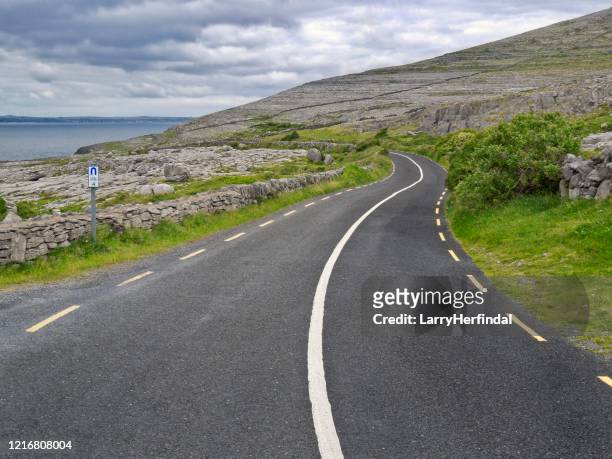 road along the coast of ireland - ireland coastline stock pictures, royalty-free photos & images