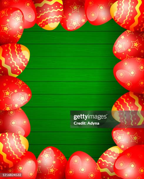 stockillustraties, clipart, cartoons en iconen met paasachtergrond - easter table