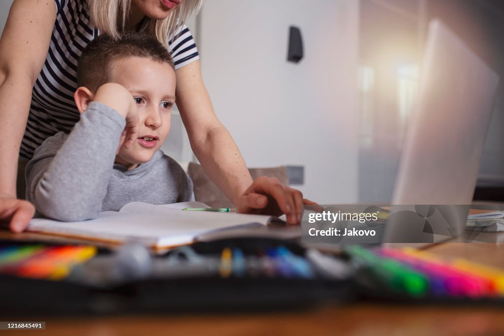 Distance Learning Home Homeschooling And Distance Learning High-Res Stock Photo - Getty Images