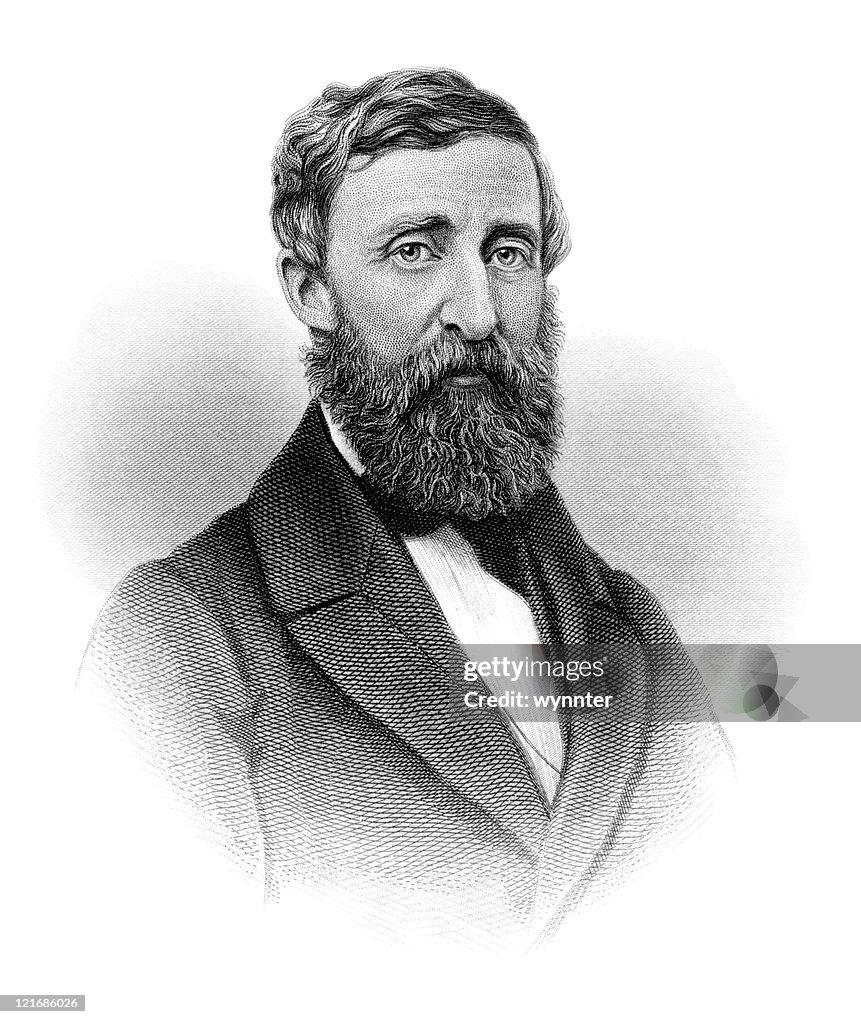 Portrait of American Author, Poet, and Naturalist Henry David Thoreau