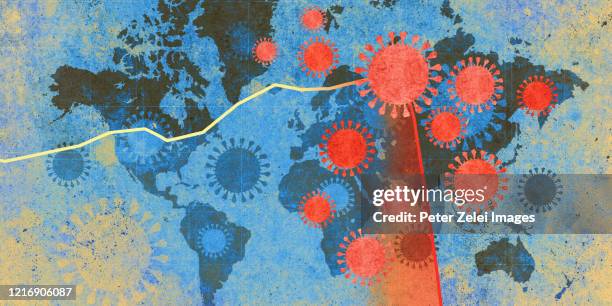 coronavirus covid-19 economic impact - epidemic map stock pictures, royalty-free photos & images