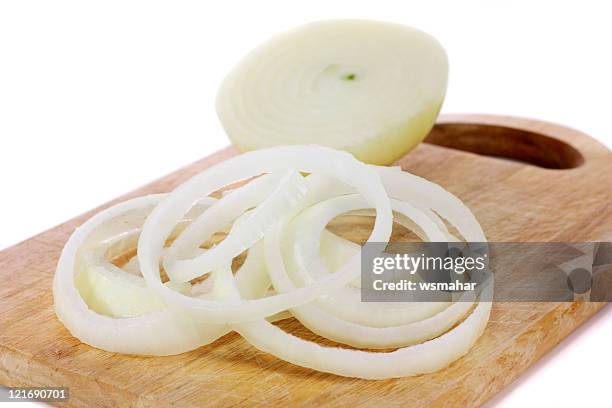 sliced onion - onion family stock pictures, royalty-free photos & images