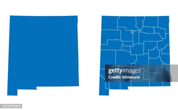 ilustrações, clipart, desenhos animados e ícones de mapa do novo méxico - new mexico