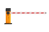 closed automatic barrier on white background. Isolated 3D illustration