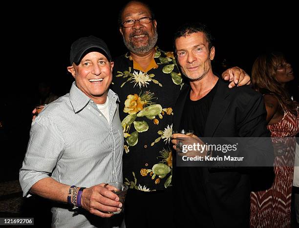 Ronald Perelman, Dick Parsons and Vivi Nevo attend 2011 Apollo in the Hamptons at Private Residence on August 20, 2011 in East Hampton, New York.