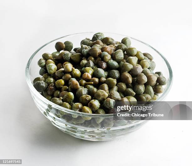 Capers, here small ones are packed with brine are the immature flower buds of the caper bush. For their size, their flavor is astonishingly big:...