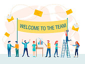 Welcome to team concept vector illustration