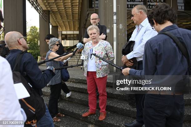 Strasbourg city hall candidate Catherine Trautmann of the Socialist Party attends a press conference in Strasbourg, eastern France, on June 2 ahead...