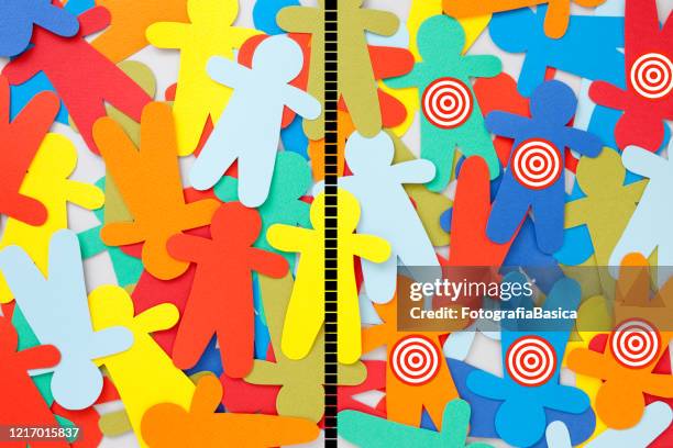 divided targeted boys - watching multiple devices stock illustrations