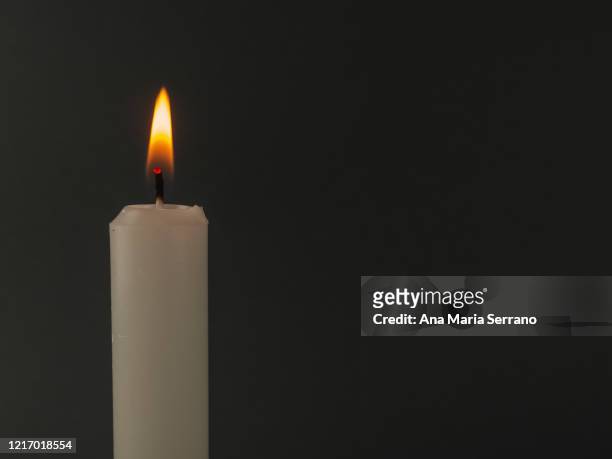 burning candles as a sign of mourning - mourning candles stock pictures, royalty-free photos & images