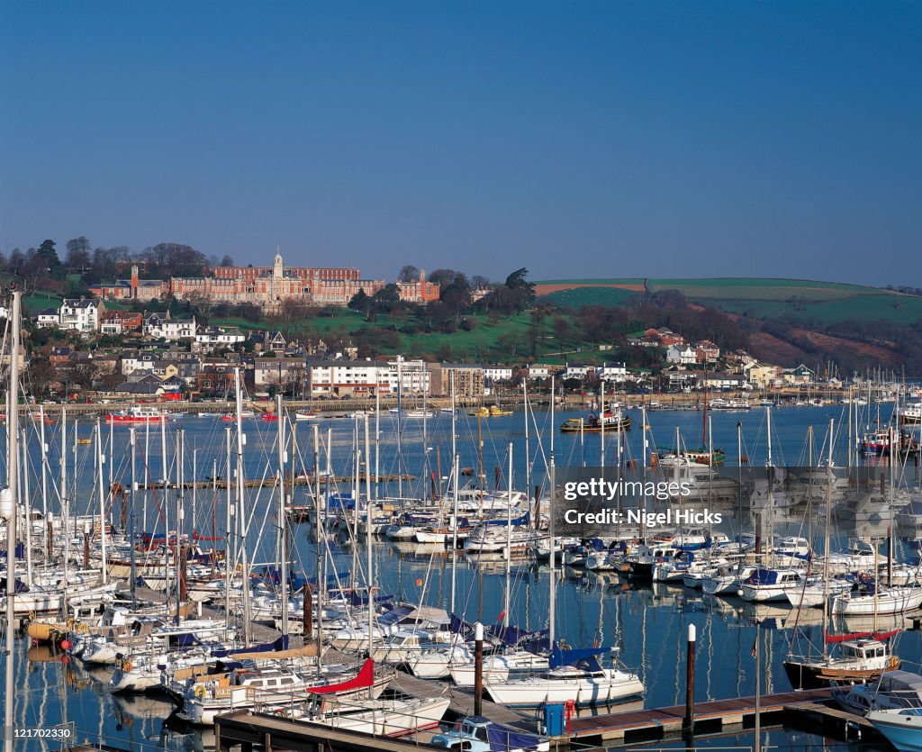 A view across the River Dart to Britannia Royal Naval College