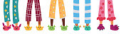 Set of children pajama slippers