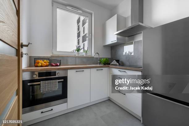 small kitchen - small apartment stock pictures, royalty-free photos & images