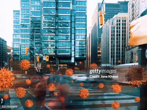 corona virus between people in the street - crowd panic stock pictures, royalty-free photos & images