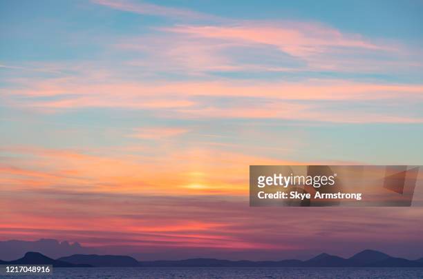 fairy floss sunset - tramonto foto e immagini stock