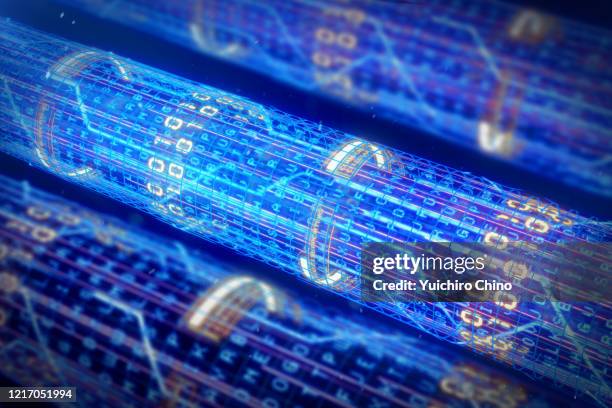 abstract network fiber optics connection - larghezza di banda foto e immagini stock