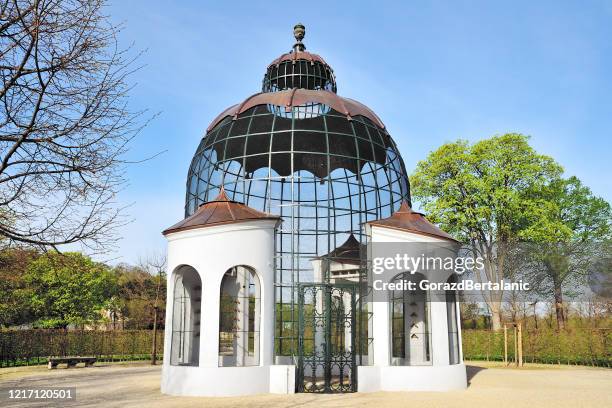 beautiful columbary at schonbrunn palace gardens, vienna, austria - aviary stock pictures, royalty-free photos & images