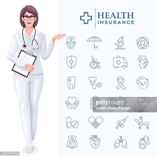 health insurance. healthcare and medical services. - dental insurance claim form stock illustrations