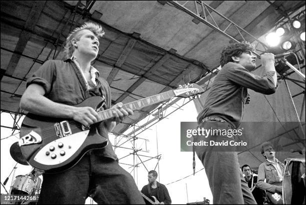 The Pop Group - Gareth Sager, Mark Stewart, Dan Catsis and John Waddington performing at Alexandra Palace, London, UK on 15 June 1980.