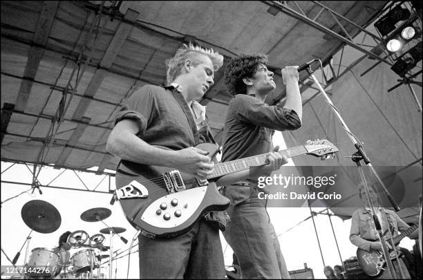 The Pop Group - Bruce Smith Gareth Sager, Mark Stewart and John Waddington performing at Alexandra Palace, London, UK on 15 June 1980.