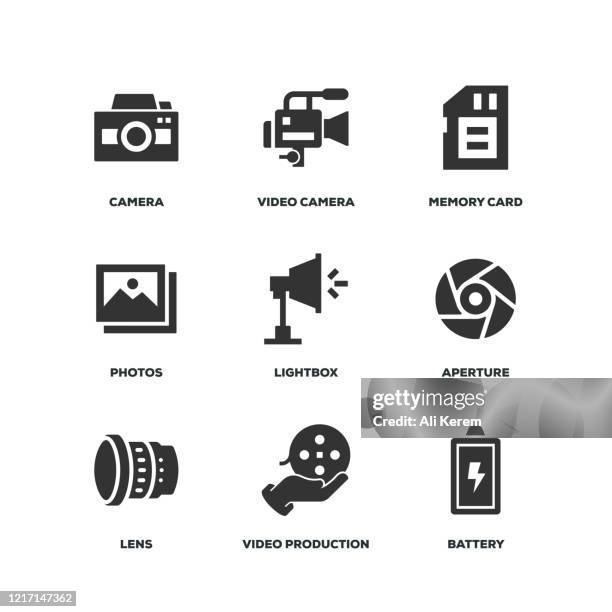 ilustrações de stock, clip art, desenhos animados e ícones de photography set - fotografia promocional