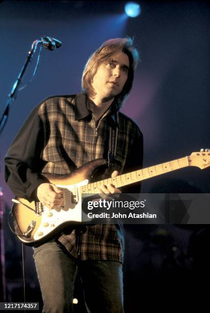 Guitarist and recording artist from Austin, Texas, Eric Johnson is shown performing on stage during a "live" concert appearance on October 27, 1996.