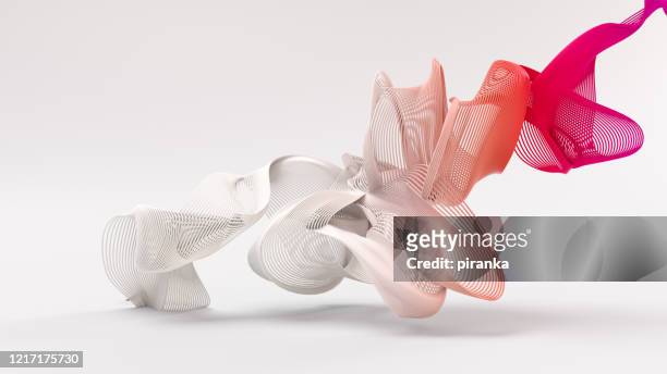 abstract wavy lines - three dimensional stock pictures, royalty-free photos & images