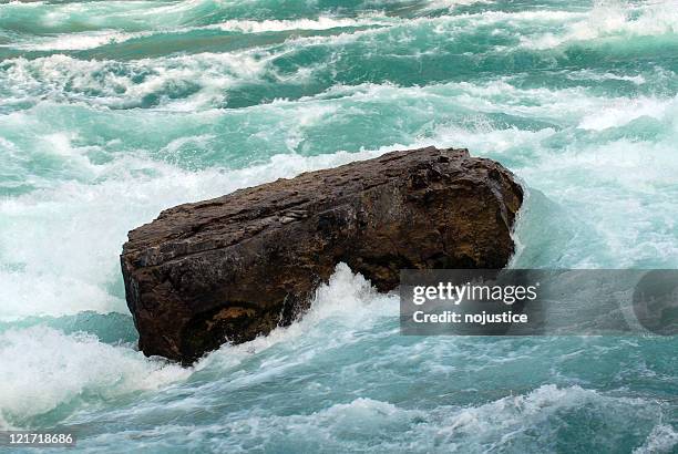 rock in rapids - river rock stock pictures, royalty-free photos & images