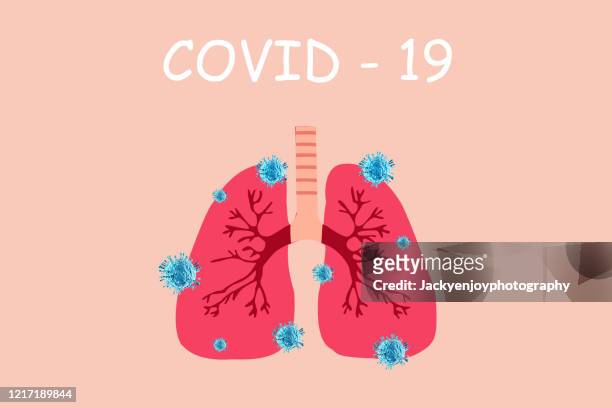 coronavirus covid-19 virus , flu virus , tuberculosis bacterium , infects lungs. - epidemiology icon stock pictures, royalty-free photos & images