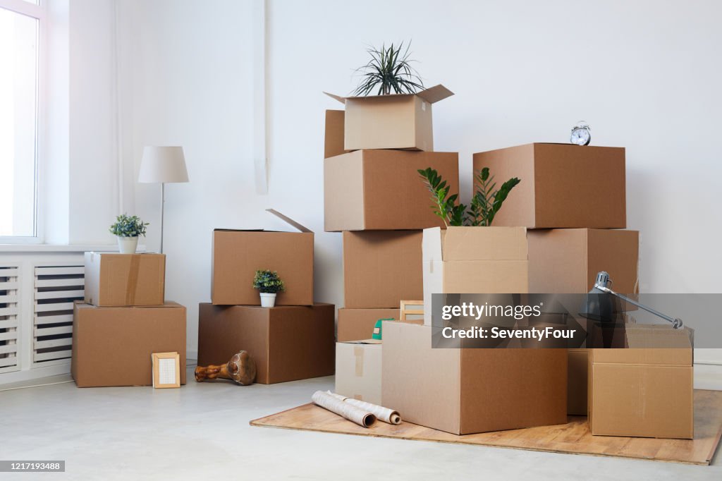 Cardboard Boxes Background