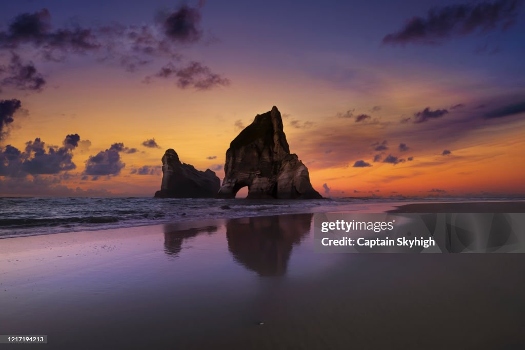 Wharariki beach