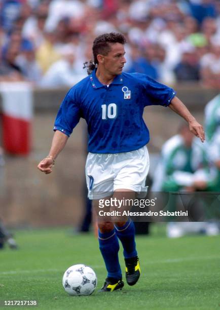 World Cup 1994 Roberto Baggio of Italy in action, United States.