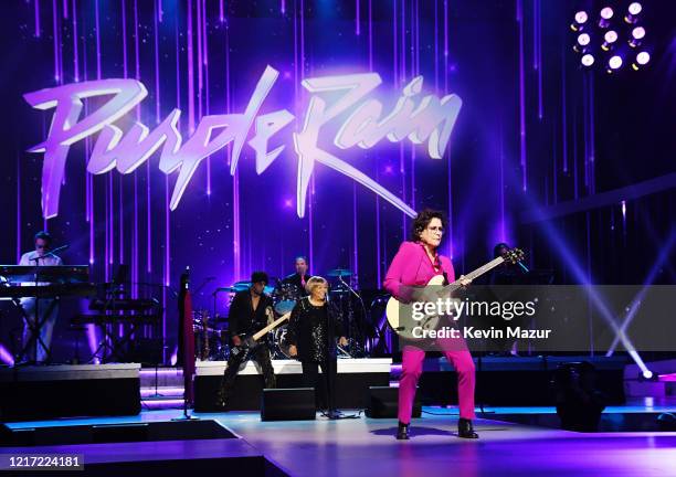 Dr. Fink, BrownMark, Bobby Z., and Wendy Melvoin perform onstage during the 62nd Annual GRAMMY Awards "Let's Go Crazy" The GRAMMY Salute To Prince on...