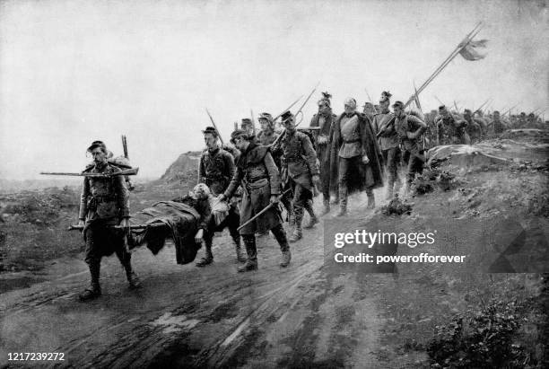 return from the reconnaissance by paul-louis-narcisse grolleron - 19th century - military marching stock illustrations