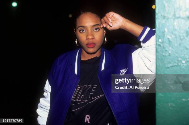 June 20--Rapper MC Lyte appears in a portrait taken on June 20, 1991 in New York City. .