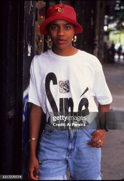 Rapper MC Lyte appears in a portrait taken on August 16, 1991 in New York City. .