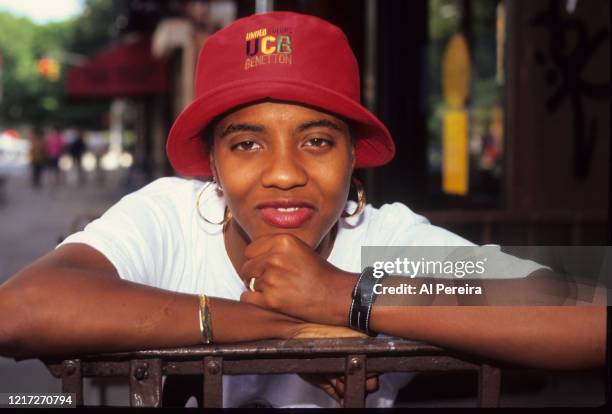 Rapper MC Lyte appears in a portrait taken on August 16, 1991 in New York City. .