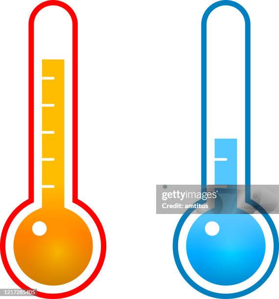 thermometer hot and cold - low temperature stock illustrations