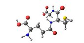 Glutathione molecular structure isolated on white