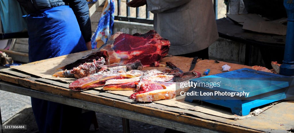 Meat Shop At Tibet