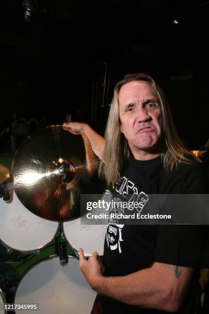 Nicko McBrain, drummer with British heavy metal band Iron Maiden, London, 2008