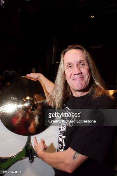 Nicko McBrain, drummer with British heavy metal band Iron Maiden, London, 2008